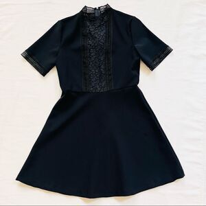 Zara Womens Dress Short Lace Casual Shortsleeve Fashion Fit Flare LBD Fashion S
